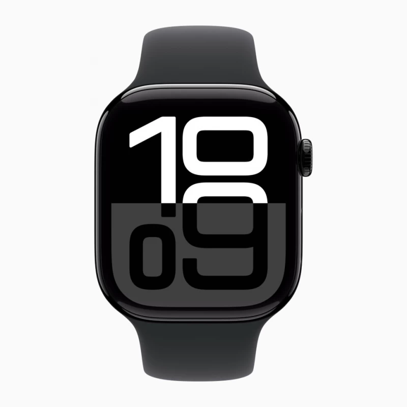 Часы Apple Watch Series 10 42mm Jet Black Aluminium Case Sport Band Black S/M
