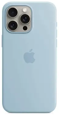 Чехол для iPhone 15 Pro Max Silicone Case with MagSafe Light Blue
