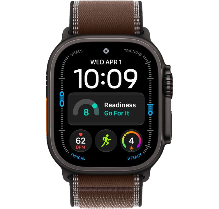 Часы Apple Watch Ultra 4 49mm Black Titanium Case Trail Loop Dark Umber M/L