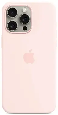 Чехол для iPhone 15 Pro Silicone Case with MagSafe Light Pink