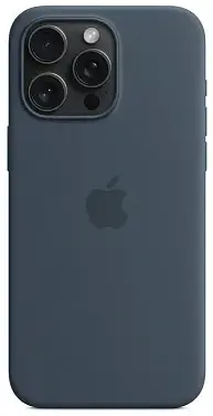 Чехол для iPhone 15 Pro Silicone Case with MagSafe Storm Blue