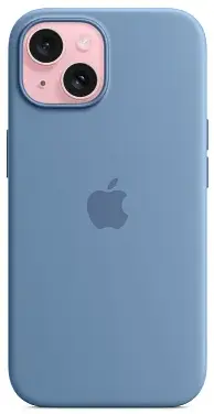 Чехол для iPhone 15 Silicone Case with MagSafe Winter Blue