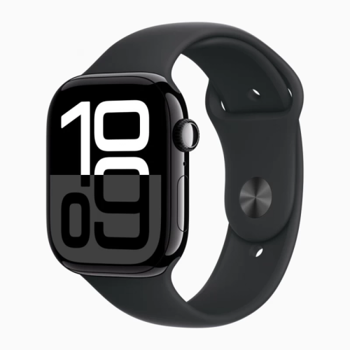 Часы Apple Watch Series 10 42mm Jet Black Aluminium Case Sport Band Black S/M