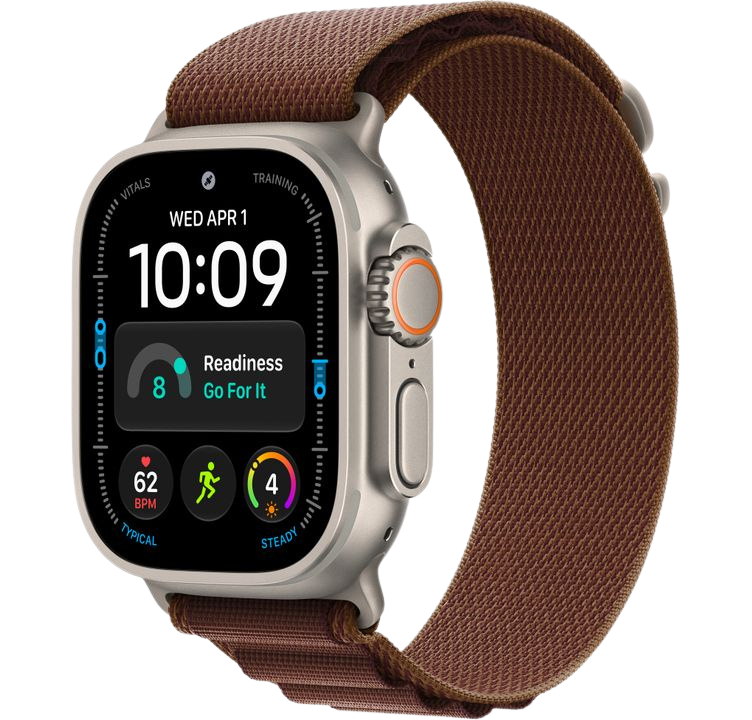 Часы Apple Watch Ultra 4 49mm Natural Titanium Case Alpine Loop Burgundy L