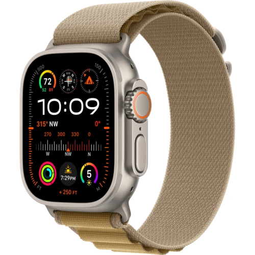 Часы Apple watch Ultra 2 2024 49mm Natural Titanium Case Alpine Loop Tan S