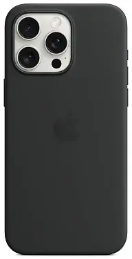 Чехол для iPhone 15 Pro Silicone Case with MagSafe Black
