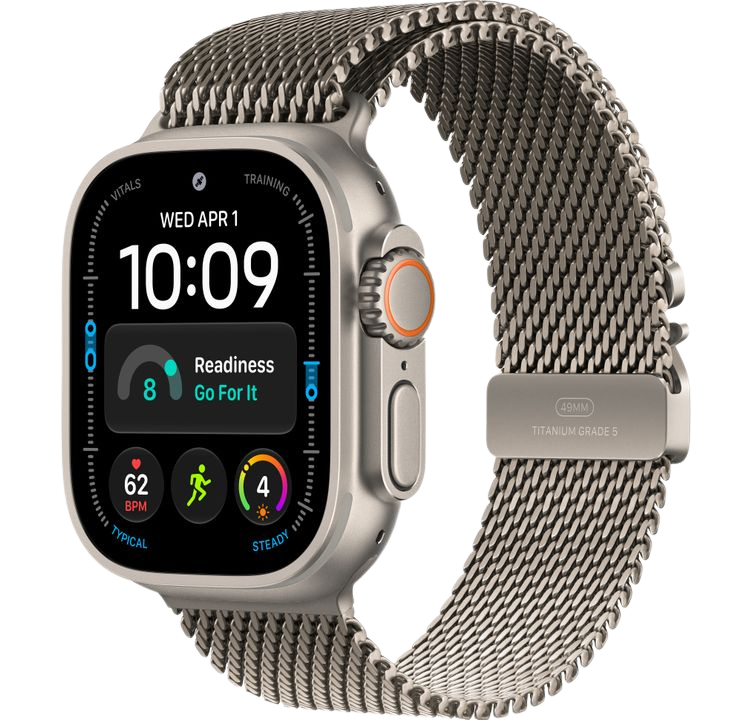 Часы Apple Watch Ultra 4 49mm Natural Titanium Case Milanese Loop Natural M