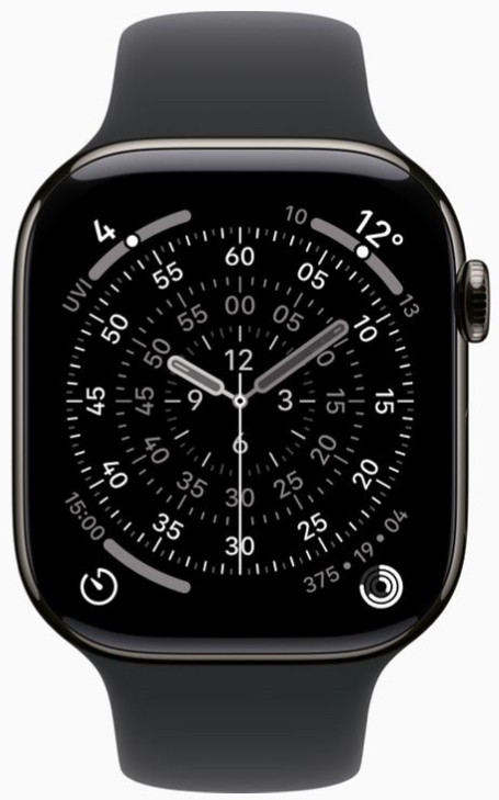 Часы Apple Watch 11 42mm Slate Titanium Case Sport Band Black S/M