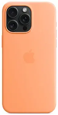 Чехол для iPhone 15 Pro Silicone Case with MagSafe Orange Sorbet