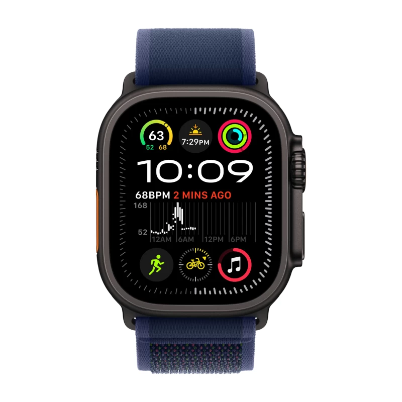 Часы Apple watch Ultra 2 2024 49mm Black Titanium Case Trail Loop Blue M/L
