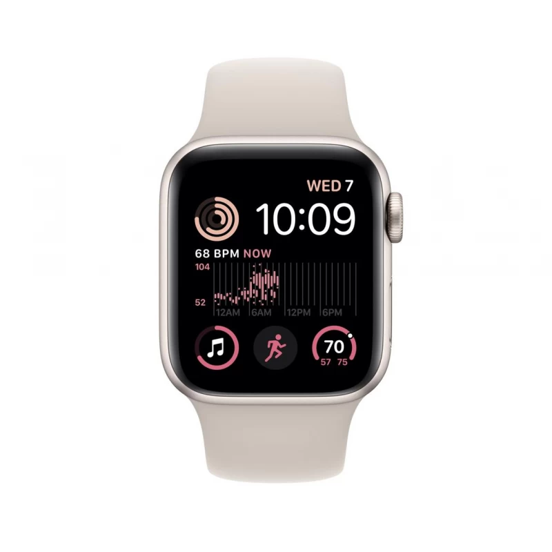 Часы Apple Watch Series SE2 2024 44mm Starlight Aluminium Case GPS Sport Band Starlight M/L