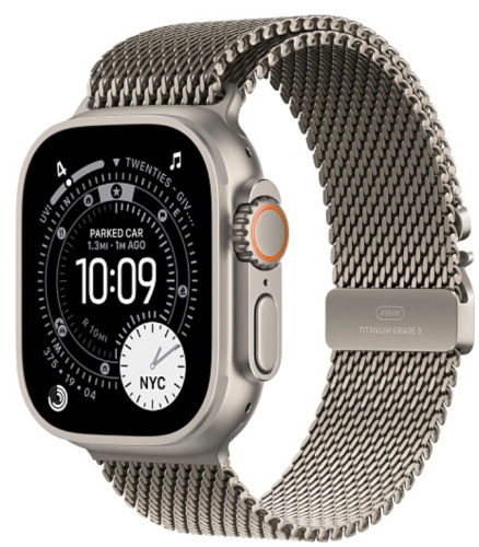 Часы Apple Watch Ultra 3 2025 49mm Natural Titanium Case Titanium Milanese Loop Natural M