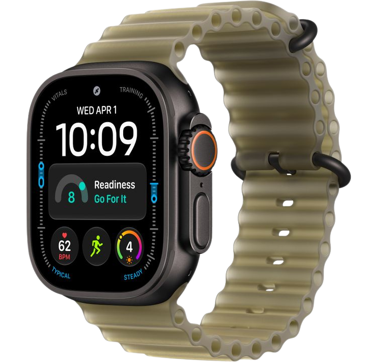 Часы Apple Watch Ultra 4 49mm Black Titanium Case Ocean Band Translucent Kelp