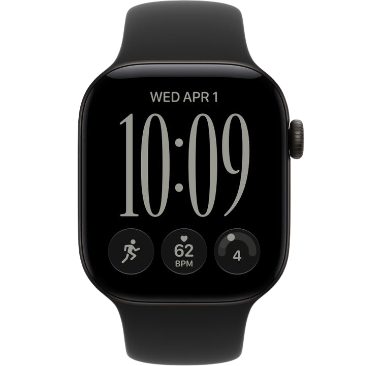 Часы Apple Watch Series 12 46mm Black Aluminum Case GPS Sport Band Black S/M