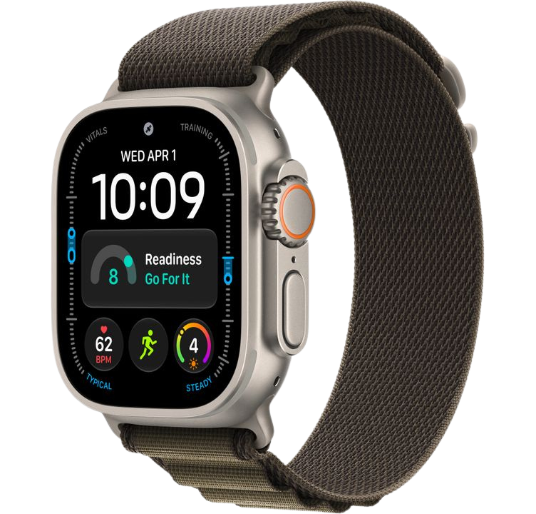 Часы Apple Watch Ultra 4 49mm Natural Titanium Case Alpine Loop Dark Olive L