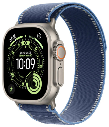 Часы Apple Watch Ultra 3 2025 49mm Natural Titanium Case Trail Loop Blue/Bright Blue M/L