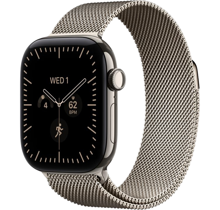 Часы Apple Watch Series 12 46mm Natural Titanium Case GPS Milanese Loop Natural S/M