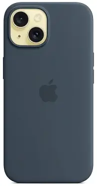 Чехол для iPhone 15 Silicone Case with MagSafe Storm Blue