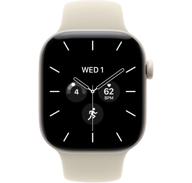 Часы Apple Watch Series 12 46mm Pearl White Ceramic Case GPS Sport Band Sand S/M