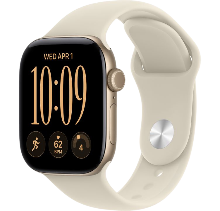 Часы Apple Watch Series 12 46mm Light Gold Aluminum Case GPS Sport Band Sand M/L