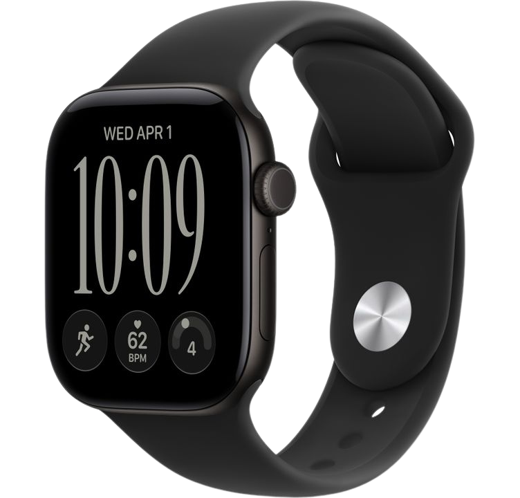 Часы Apple Watch Series 12 46mm Black Aluminum Case GPS Sport Band Black S/M