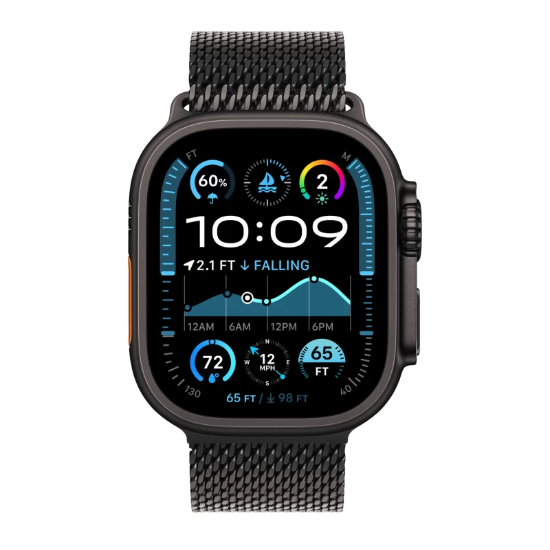 Часы Apple watch Ultra 2 2024 49mm Black Titanium Case Titanium Milanese Loop Black L