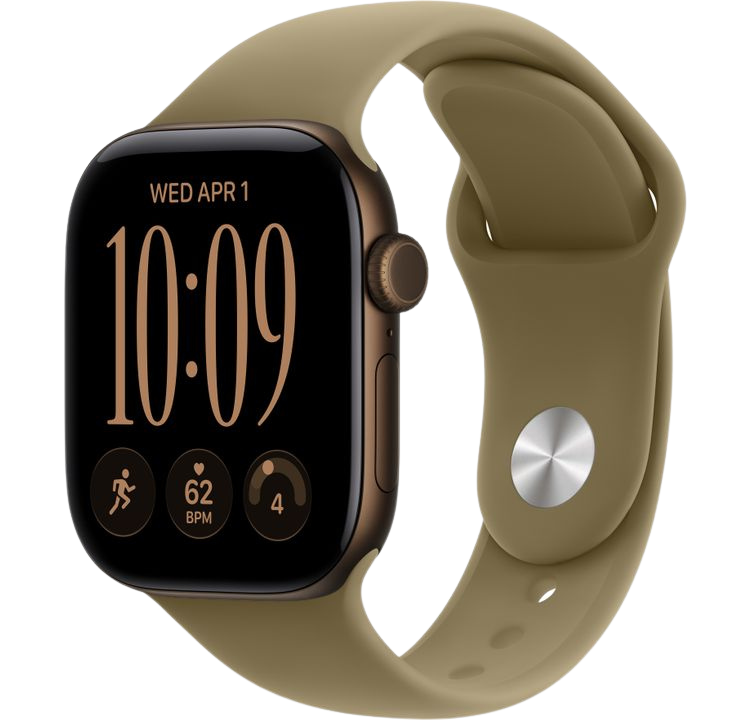 Часы Apple Watch Series 12 46mm Dark Bronze Aluminum Case GPS Sport Band Olive S/M
