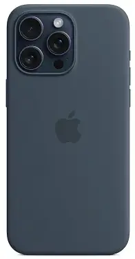 Чехол для iPhone 15 Pro Silicone Case with MagSafe Storm Blue