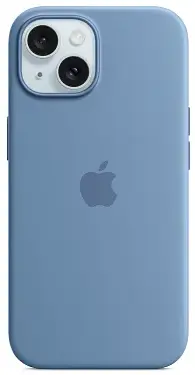Чехол для iPhone 15 Silicone Case with MagSafe Winter Blue