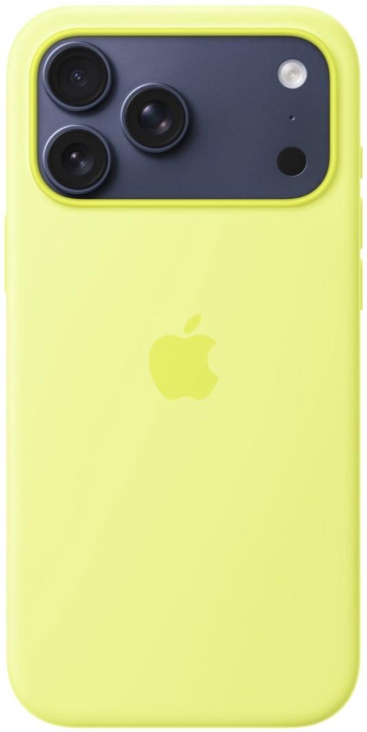 Чехол для iPhone 17 Pro Silicone Case with MagSafe Neon Yellow
