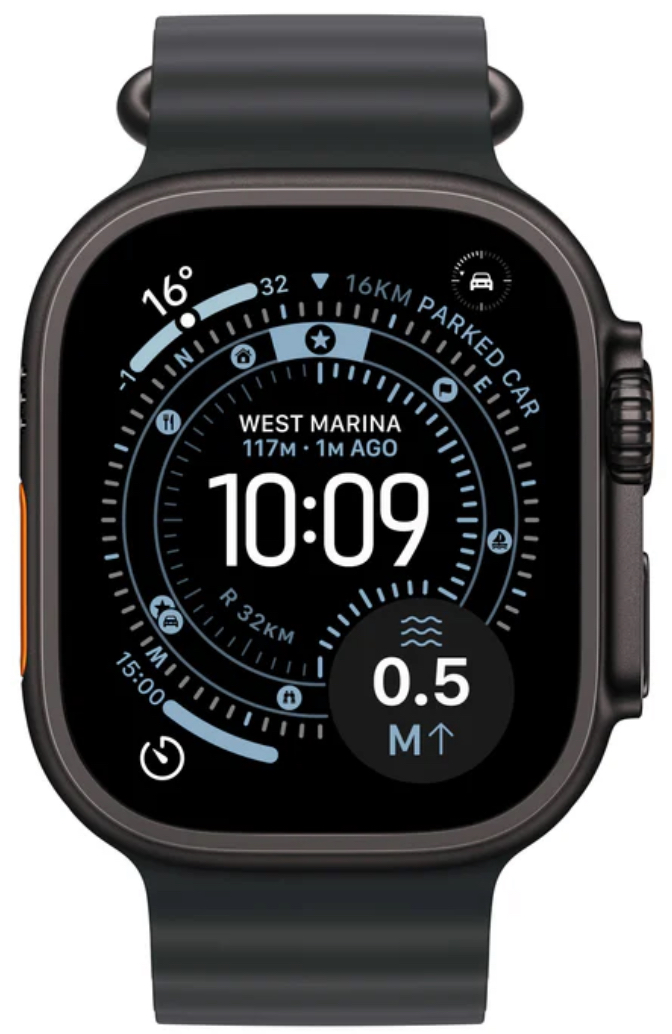 Часы Apple Watch Ultra 3 2025 49mm Black Titanium Case Ocean Band Black
