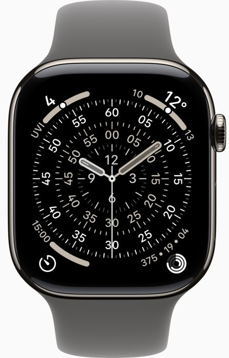 Часы Apple Watch 11 46mm Nanural Titanium Case Sport Band Stone Gray M/L