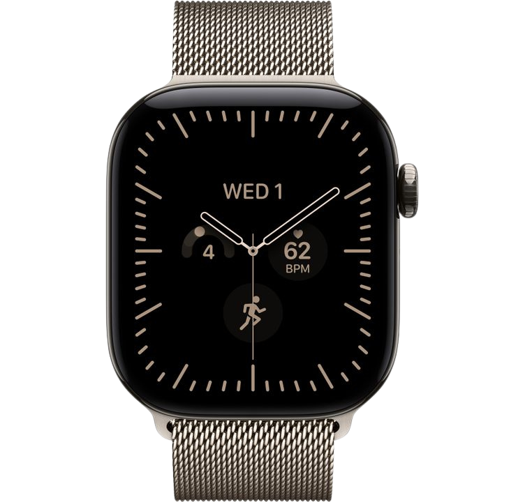 Часы Apple Watch Series 12 46mm Natural Titanium Case GPS Milanese Loop Natural S/M
