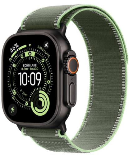 Часы Apple Watch Ultra 3 2025 49mm Black Titanium Case Trail Loop Green/Neon M/L
