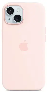 Чехол для iPhone 15 Silicone Case with MagSafe Light Pink