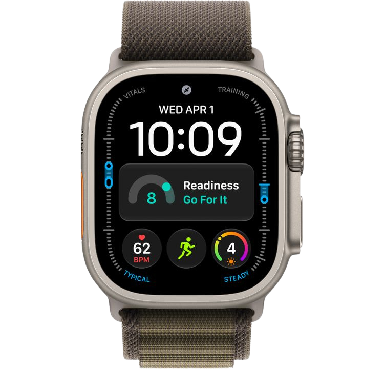 Часы Apple Watch Ultra 4 49mm Natural Titanium Case Alpine Loop Dark Olive L
