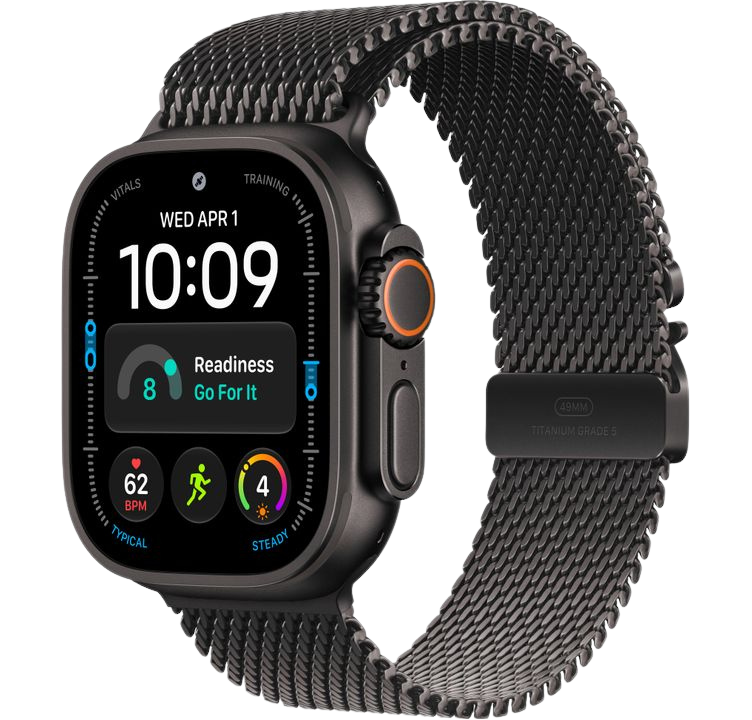 Часы Apple Watch Ultra 4 49mm Black Titanium Case Milanese Loop Black S