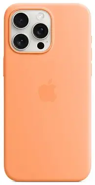 Чехол для iPhone 15 Pro Silicone Case with MagSafe Orange Sorbet