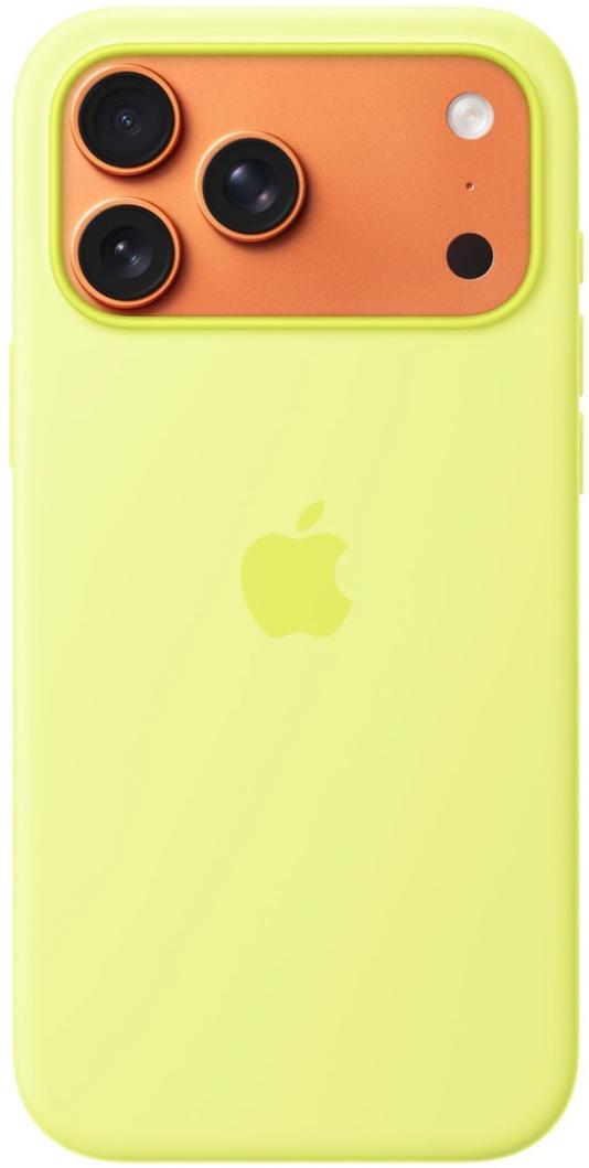 Чехол для iPhone 17 Pro Silicone Case with MagSafe Neon Yellow