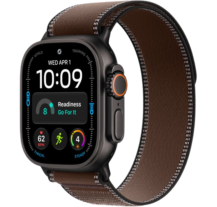 Часы Apple Watch Ultra 4 49mm Black Titanium Case Trail Loop Dark Umber M/L