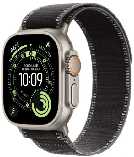 Часы Apple Watch Ultra 3 2025 49mm Natural Titanium Case Trail Loop Black/Charcoal S/M