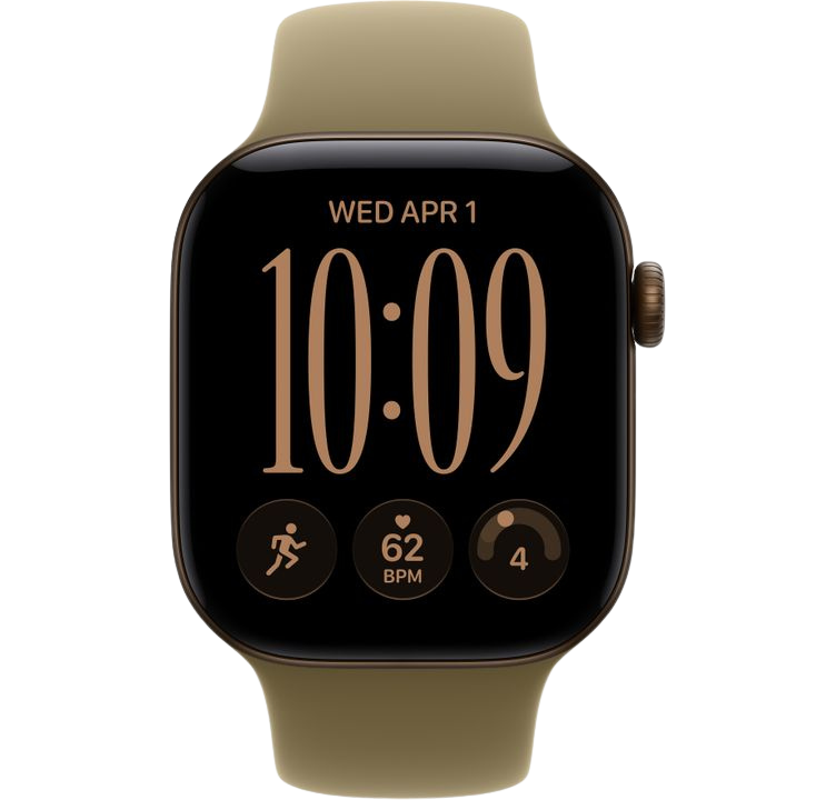 Часы Apple Watch Series 12 46mm Dark Bronze Aluminum Case GPS Sport Band Olive S/M