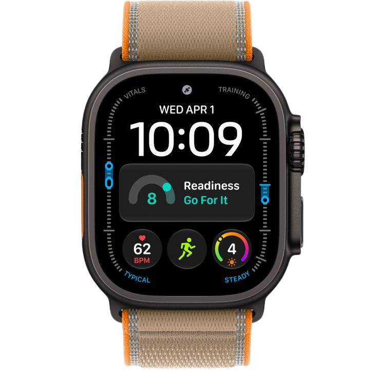 Часы Apple Watch Ultra 4 49mm Black Titanium Case Trail Loop Sand S/M