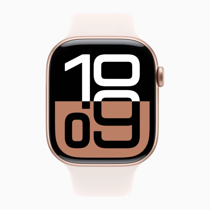 Часы Apple Watch Series 10 46mm Rose Gold Aluminium Case Sport Band Starlight S/M