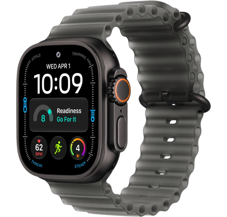 Часы Apple Watch Ultra 4 49mm Black Titanium Case Ocean Band Translucent Black