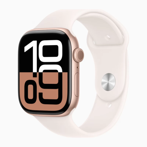 Часы Apple Watch Series 10 46mm Rose Gold Aluminium Case Sport Band Starlight S/M