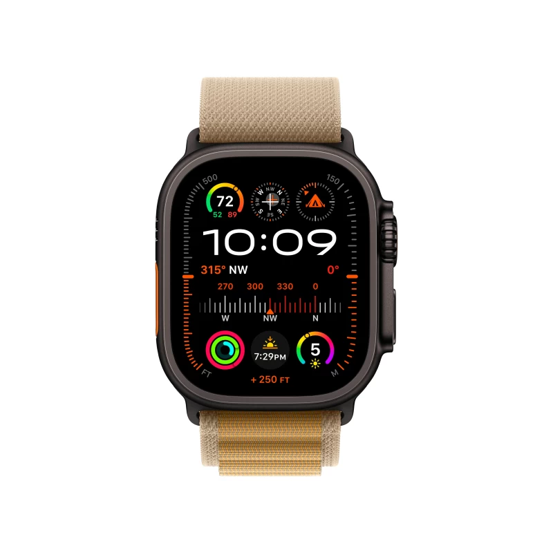 Часы Apple watch Ultra 2 2024 49mm Black Titanium Case Alpine Loop Tan M