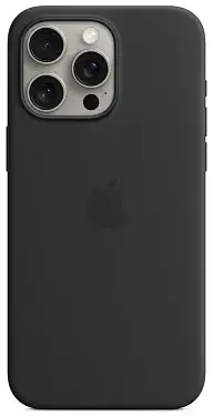 Чехол для iPhone 15 Pro Silicone Case with MagSafe Black